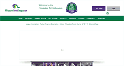 Desktop Screenshot of milwaukeetennisleague.com